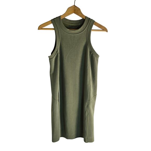 lululemon athletica Dresses & Skirts - Lululemon Softstreme Back In Action Mini Tank Dress Bronze Green - Size 4